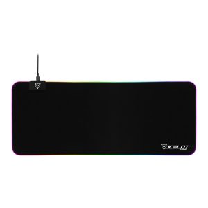 Mousepad de Tela, Ocelot Gaming OMPXL01, Iluminación RGB, 300 mm x 800 mm x 4 mm, con Software