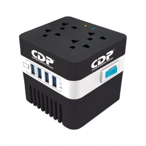 Regulador de Voltaje de 600VA/300W, CDP RU-AVR 604, 4 Contactos 4 USB