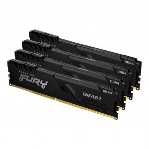 Memoria RAM de 32 GB (4X8), Kingston Fury Beast, U-DIMM, DDR4, 3200 MT/s, Black