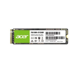 Unidad de Estado Sólido Acer FA100 de 512 GB, M2 2280, NVMe PCIe Gen 3X4, 3300/2700 MB/s