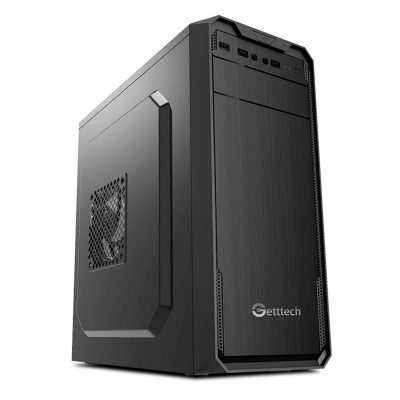 Gabinete Getttech GG-1803, ATX, 500W, Panel Frontal ABS Tipo Mate, Negro