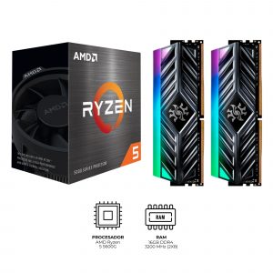 Kit de Actualización – AMD Ryzen 5 5600G, XPG SPECTRIX D41 RGB 16GB (2X8)