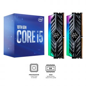 Kit de Actualización – Intel Core i5-10400, XPG SPECTRIX D41 RGB 16GB (2X8)